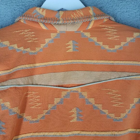 Coldwater Creek Blazer Women's 14 Orange Embroidered Aztec Southwestern Career - Picture 11 of 16